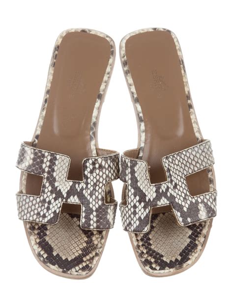 hermes slippers ladies|Hermes snakeskin sandals.